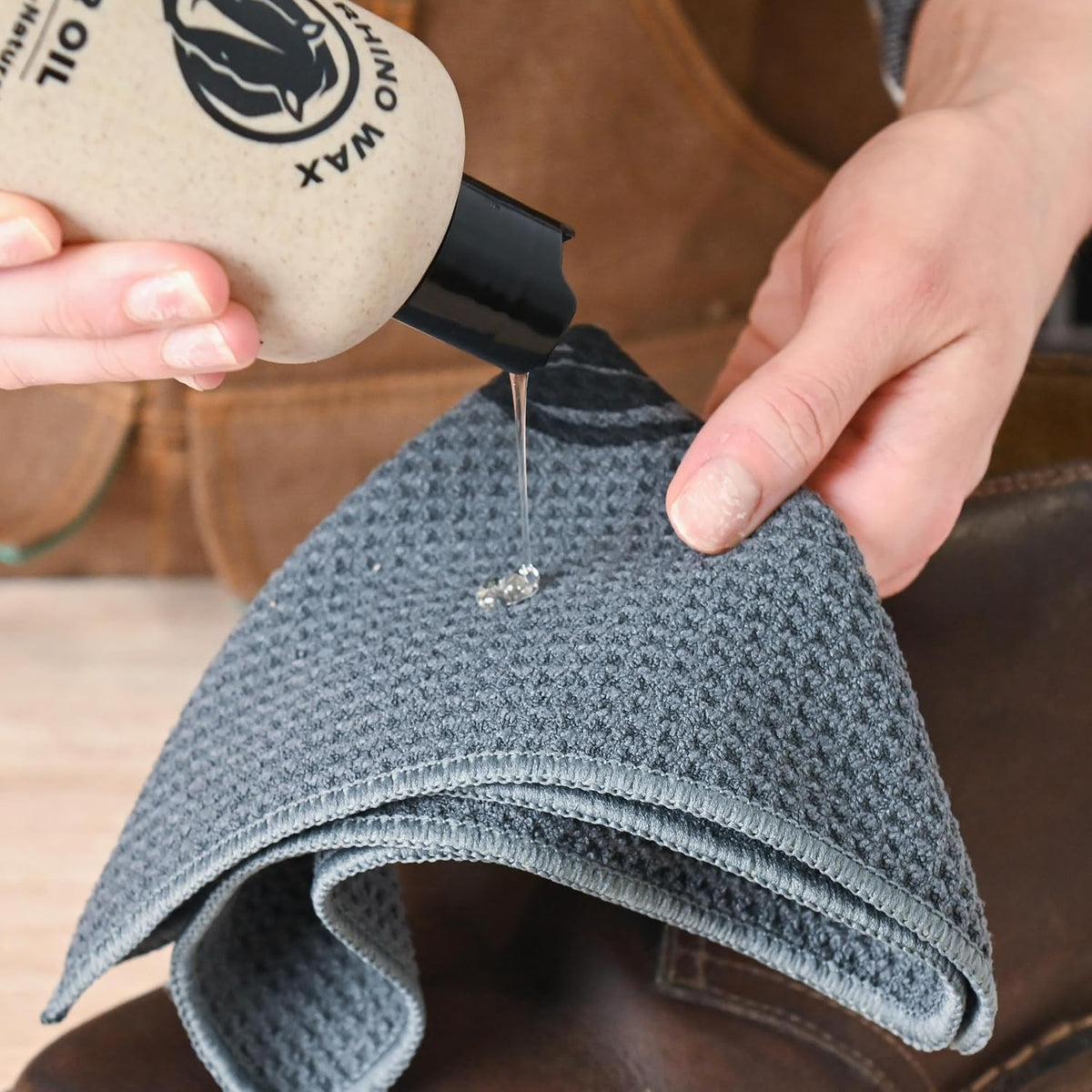 Rhino Wax Complete Leather Care Kit: Cleaner, Conditioner, Oil & Brushes