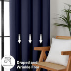 Simplebrand Ava Navy Blue Blackout Curtains - Image 7