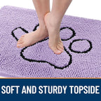 OLANLY Dog Door Mat for Muddy Paws 48x30, Paw Print Design, Absorbs Moisture - Image 4