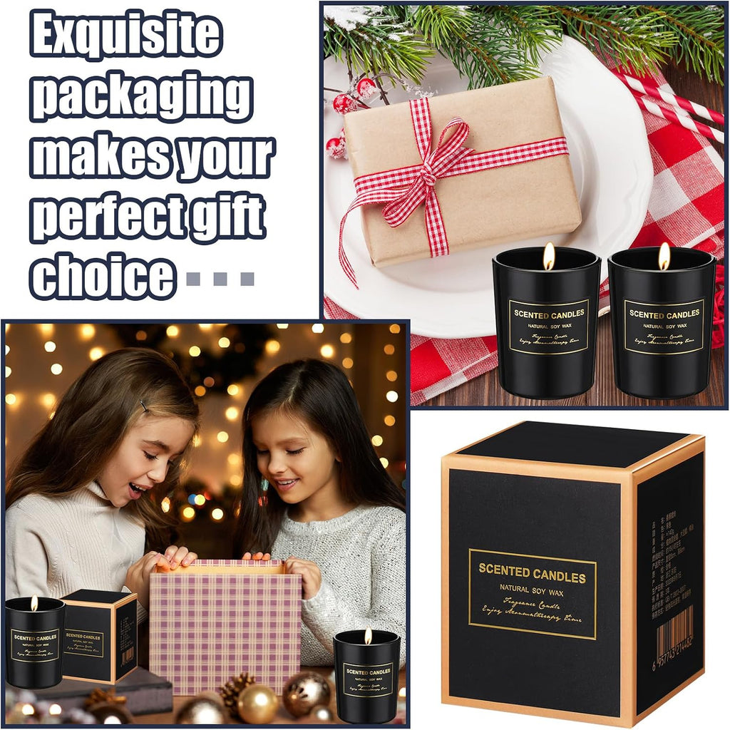 MTLEE 24 Pcs Scented Soy Candles Jar Gift, Classic Style, Fresh Scent