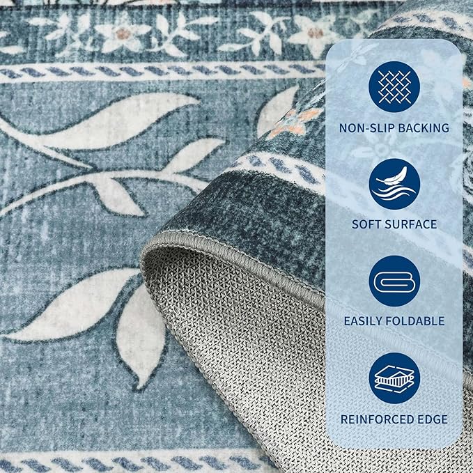 GarveeHome Mist Blue 2x3 Door Mat Indoor Rugs - Image 6