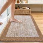 48x24 Long Bathroom Rugs Washable Non Slip, Coffee Bath Mat - Image 2
