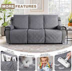 TAOCOCO 100% Waterproof Recliner Sofa Cover, Non Slip Split Couch Covers - Image 6
