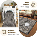Washable Area Rug 4' x 6' Vintage Traditional Persian Mat - Image 7