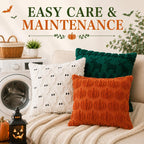 6 Pcs Halloween Plush Ghost Pillow Covers 18x18 Fall Pumpkin Home Decor
