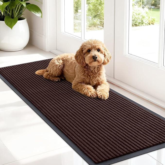OLANLY Front Door Mat Indoor Outdoor Entrance, Waterproof Heavy Duty Doormat by OLANLY