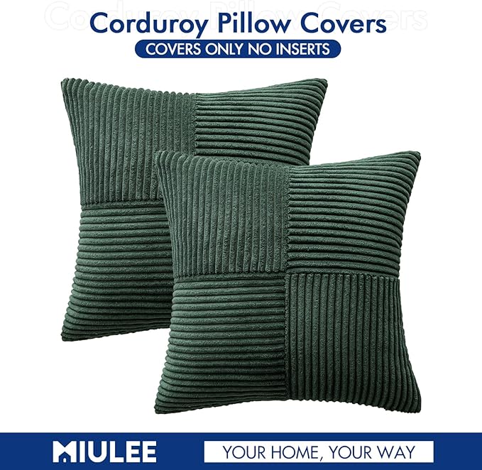 MIULEE Army Green Decorative Throw Pillow Covers 16x16 Inch - Image 6
