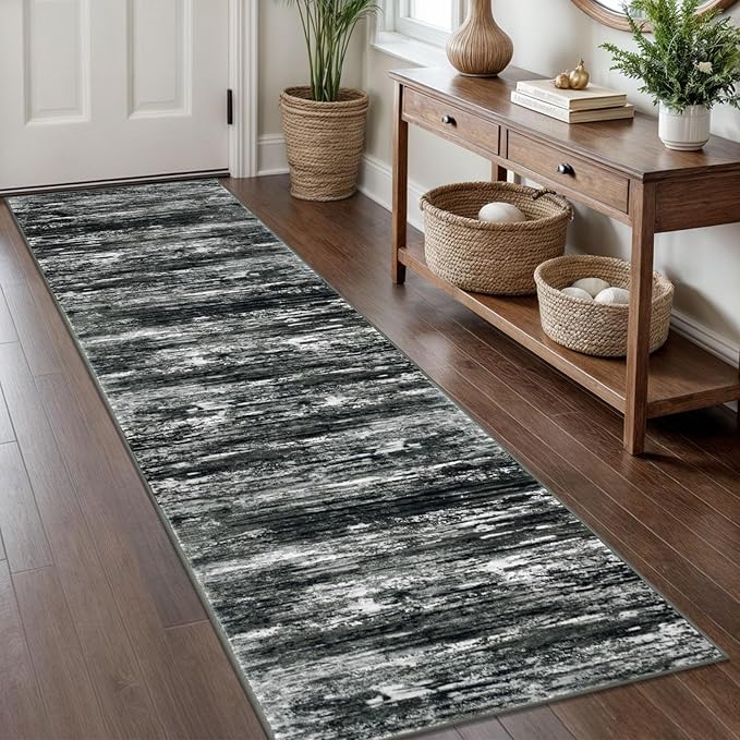 KOZYFLY Modern Abstract Hallway Runner Rug, 2x8 Kitchen Rugs Non-Slip Washable by KOZYFLY