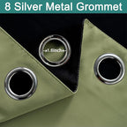 Yakamok Full Blackout Curtains 96 Inches Long, 2 Thick Layers Grommet Top - Image 6