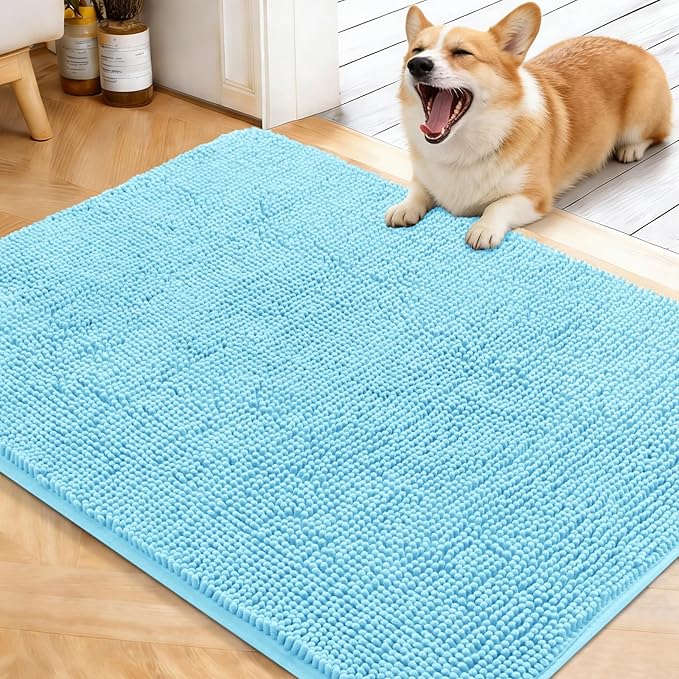 OLANLY Dog Door Mat for Muddy Paws 40x32, Absorbs Moisture and Dirt, Absorbent by OLANLY