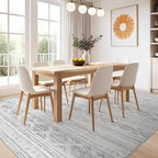 Nakagishi 5x8 Area Rugs Living Room: Washable Boho Large Neutral Soft Farmhouse - Image 7