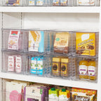 Vtopmart 4 Pack Stackable Clear Pantry Storage Drawers, Large