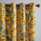Topfinel 80 Inches Long Custom Mustard Yellow Luxury Curtains by Topfinel