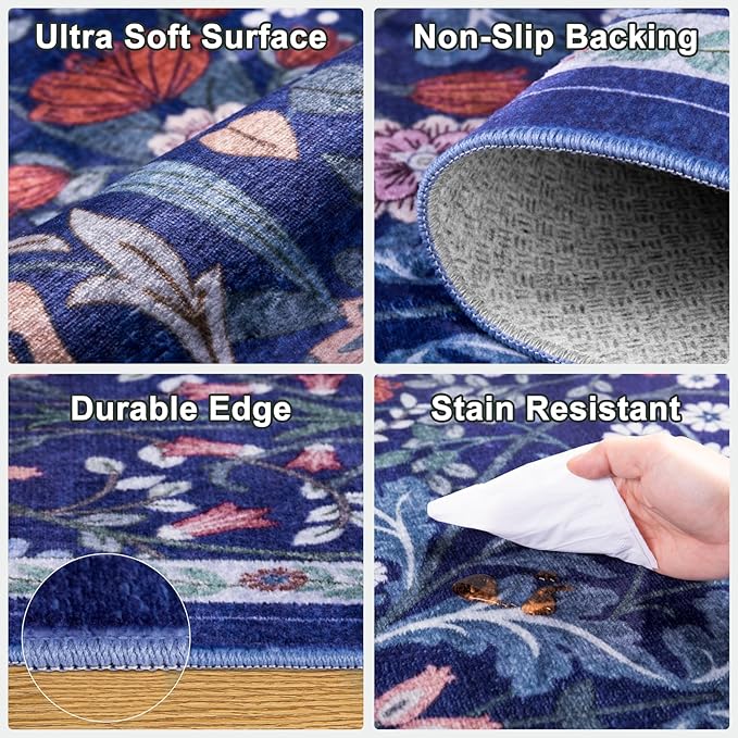 Runner Rug for Entryway: 2x6 Kitchen Rugs Non Slip Washable Ultra-Thin Soft - Image 8