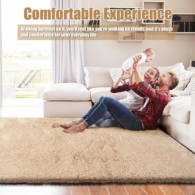 9x12 Fluffy Area Rugs for Living Room, Large Fuzzy Shag Area Rug for Bedroom - Image 6