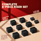 Utopia Bedding Adjustable Bed Risers 2 Inch, Black, 8-Pack