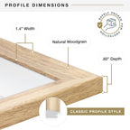 MCS Studio Gallery Classic Poster Frame, 24x36, Natural Woodgrain