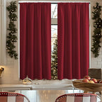 NICETOWN Christmas Burgundy Blackout Curtains and Drapes - Image 2