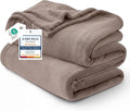 Bedsure GentleSoft Fleece Blankets Twin Size Mocha Brown by BEDSURE