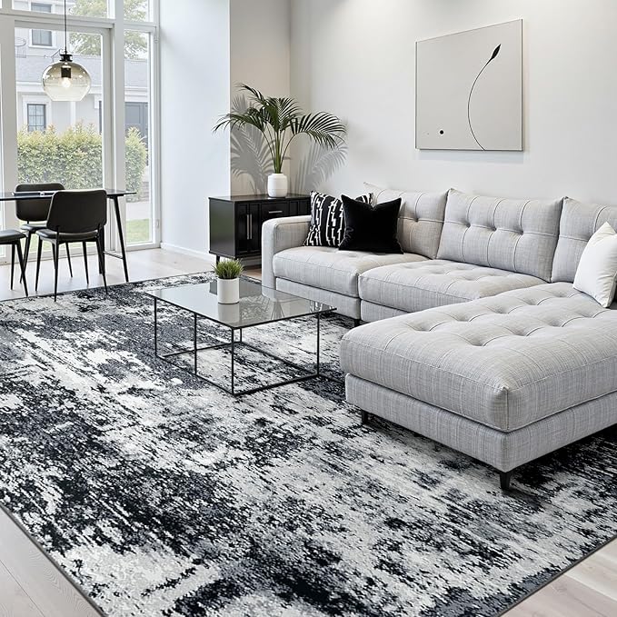 Washable Area Rugs 5'x7' Non-Slip Modern Abstract Soft - Image 7