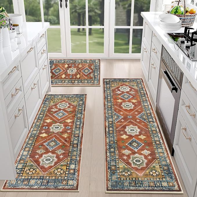 HEBE Boho Kitchen Rug Sets 3 Piece - Image 7