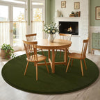 Amearea Olive Green Round Area Rugs 5ft Washable Circle Rugs - Image 9