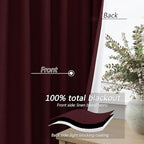 Guken 100% Blackout Curtains 63 Inch Length 2 Panels Set - Image 4