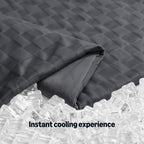 Amazon Basics Cooling Comforter, Soft Lightweight Waffle Weave Blanket for Hot Sleepers, Summer & All Season Bedding to Keep Cool for Night Sweats, 68"x90", Twin, Dark Gray
