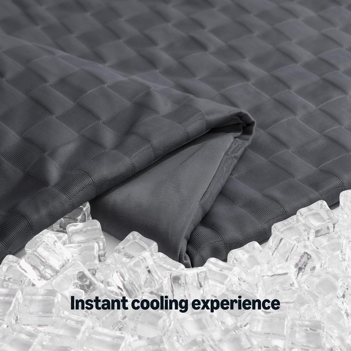 Amazon Basics Cooling Comforter, Soft Lightweight Waffle Weave Blanket for Hot Sleepers, Summer & All Season Bedding to Keep Cool for Night Sweats, 68"x90", Twin, Dark Gray