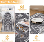 HEBE Boho Kitchen Rugs Set of 3, Non Slip Washable Kitchen Mats for Floor