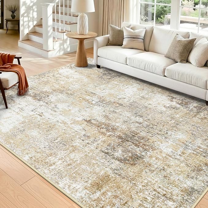 Washable Area Rugs 8'x10' Non-Slip Modern Abstract Soft - Image 8
