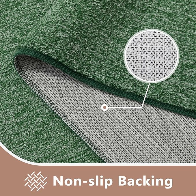 FinRèc 5x7 Washable Area Rugs for Bedroom Living Room, Low Pile Thin Rug Solid - Image 4