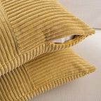 Fancy Homi 2 Packs Mustard Yellow Lumbar Decorative Throw Pillow Covers 14x24 - Image 4