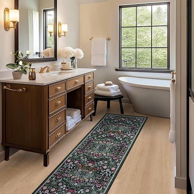 Runner Rug for Entryway: 2x6 Kitchen Rugs Non Slip Washable Ultra-Thin Soft - Image 5