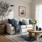 MIULEE Blue Pillow Covers Pack of 4 Decorative Natural Solid Throw Pillow - Image 4