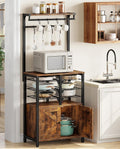 CHOEZON Kitchen Bakers Rack, Pot and Pan Organizer, Microwave Stand Cabinet