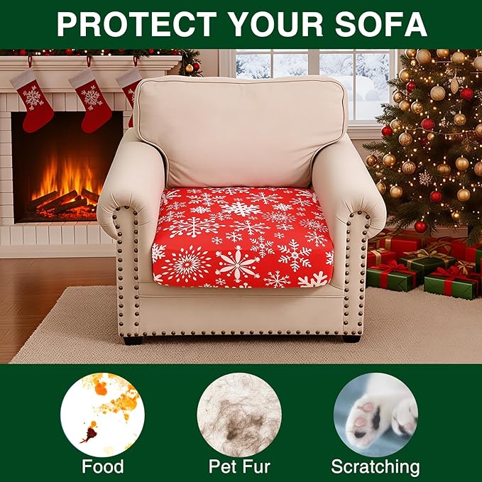Smiry Printed Couch Cushion Covers, Stretch Soft Couch Covers - Image 7