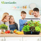 Hydroponics Growing System Kit 12 Pods Indoor Herb Garden with Grow Light
