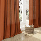 Nanspring Rust Linen Curtains 102 Inches Long - Image 5