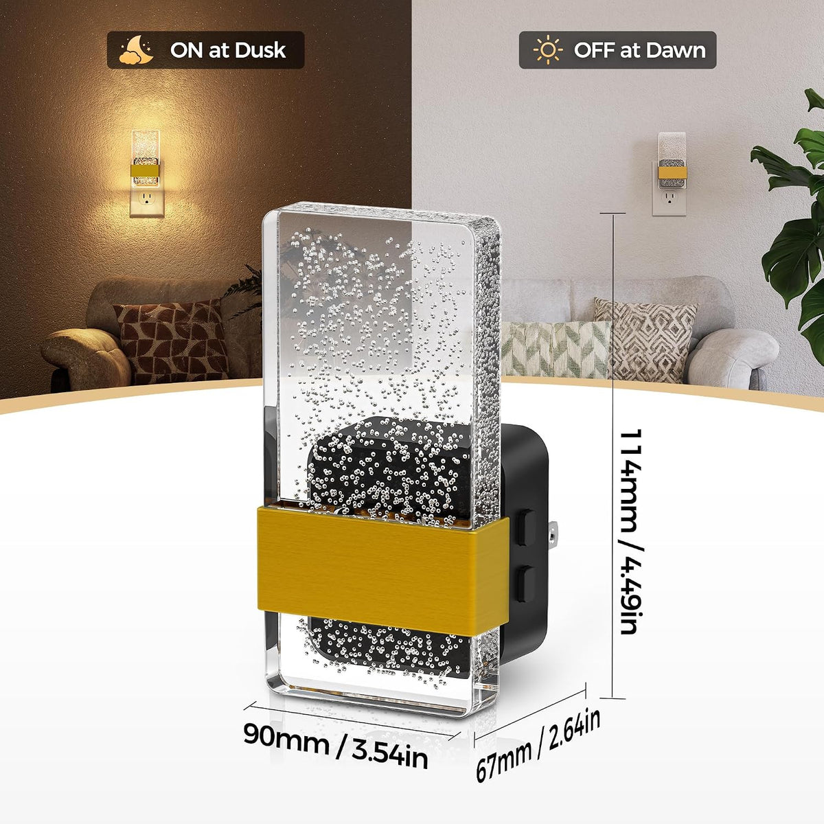 DORESshop LED Night Light, [2 Pack] 3 Level Dimmable Nightlight