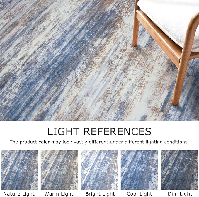 KOZYFLY Modern Abstract Washable Rug Runner 2.6x18 Hallway Rug Runner Non-Slip - Image 4