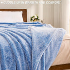 Exclusivo Mezcla Plush Fuzzy Fleece Throw Blanket Extra Large, Super Soft - Image 2