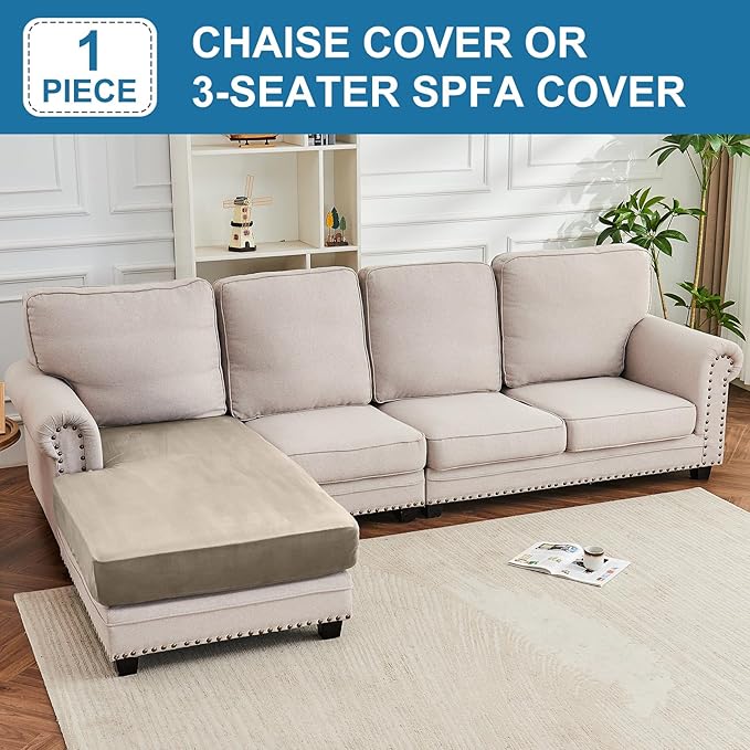 Couch Cover Velvet Chaise Cushion Cover - Image 4