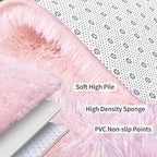 Soft Shag Runner Rugs for Girls Bedroom, 2x6 Pink Fluffy Throw Area Rug Non - Image 5