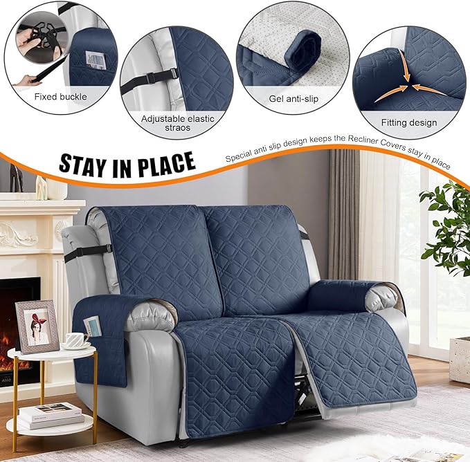 VANSOFY Waterproof Recliner Couch Covers, Sofa Covers 1-Piece Washable - Image 3