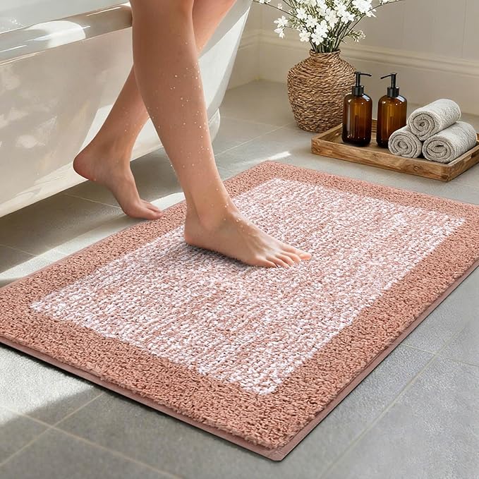 Bathroom Rugs 30x20 Non Slip Washable, Soft Absorbent Quick Dry Mats by Unknown