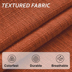 Basic Beyond Chair Cushions for Dining Chairs 4 Pack, Kitchen Chair Cushions with Ties and Non Slip Backing, 16 x 16 inches Chair Pads for Dining Chairs (Orange)