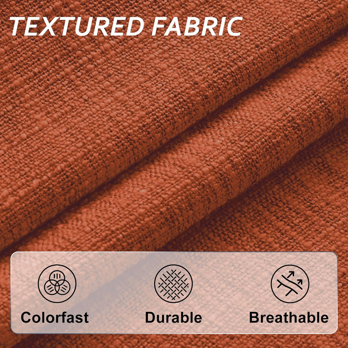 Basic Beyond Chair Cushions for Dining Chairs 4 Pack, Kitchen Chair Cushions with Ties and Non Slip Backing, 16 x 16 inches Chair Pads for Dining Chairs (Orange)