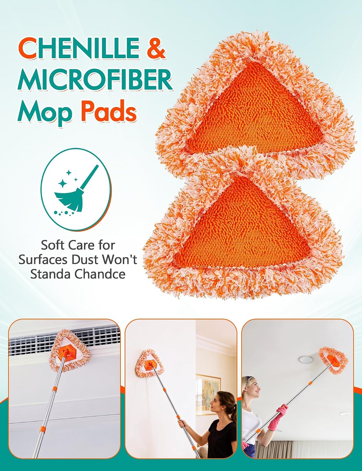 Microfiber Duster Kit, Duster for Cleaning with Long Handle (14PCS)