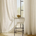 Faux Linen Beige Curtains 144 inches Long - Image 7